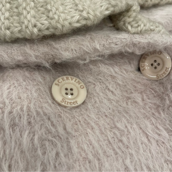 Scervino Street Stylish Double-Breasted Coat with Knit Collar - Picture 8 of 16